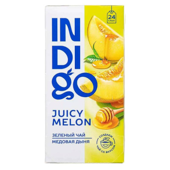 Чай зелёный с добавками Indigo Juicy Melon Медовая Дыня, 24 пакетика