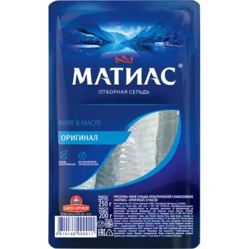 Сельдь Матиас филе Деликатесное, 250г
