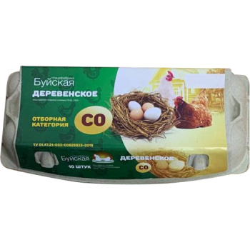 Яйцо Деревенское отборное, Буйская птицефабрика, 10шт