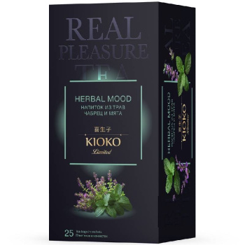 Чайный напиток Kioko Herbal Mood травяной с чабрецом и мятой, 25пакетиков