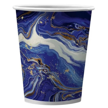 Набор бумажных стаканов Смола синяя, 6 шт x 250 мл