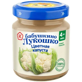 Пюре Баб.лукошко Цветная капуста с 4мес. 100г